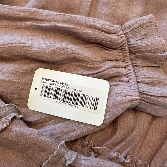 Dusty Pink Ruffle Tiered Dress by Mikarose - Picture 9 of 10